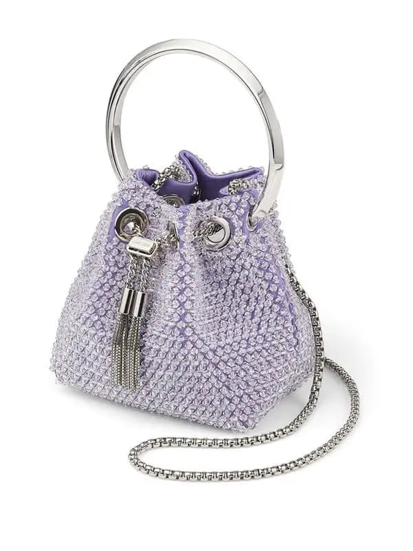 Jimmy Choo Micro Bon Bon Beaded Bucket Bag