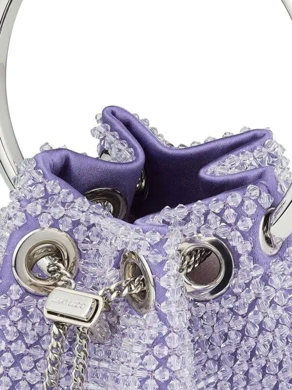 Jimmy Choo Micro Bon Bon Beaded Bucket Bag