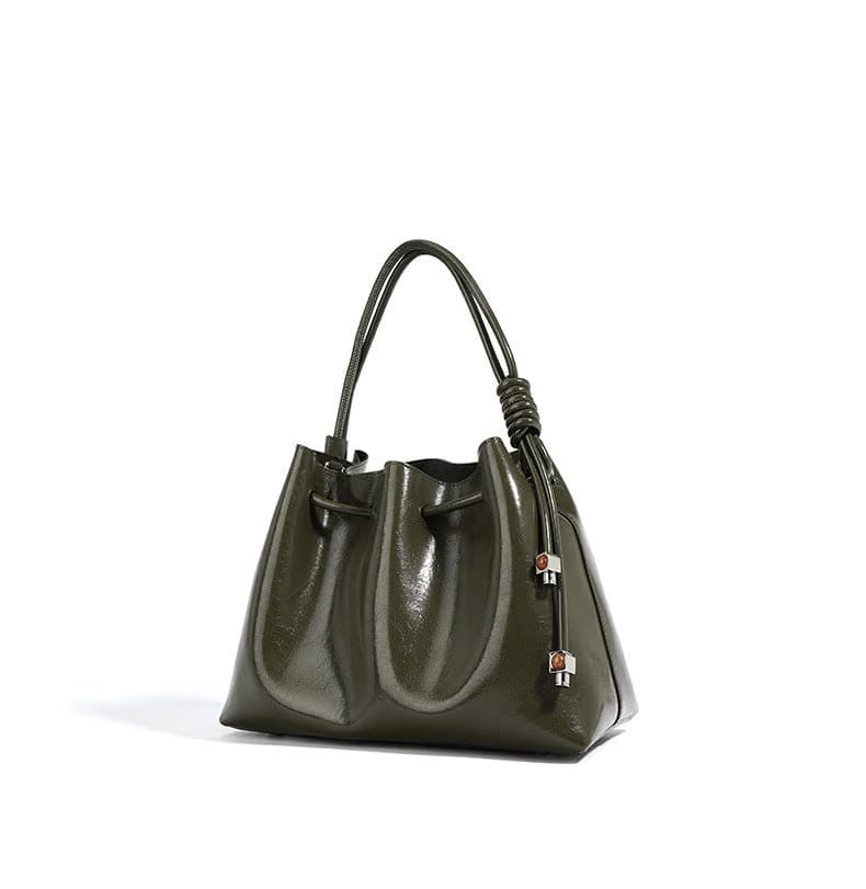 Terra - Ladies Leather Satchel Bag | Black