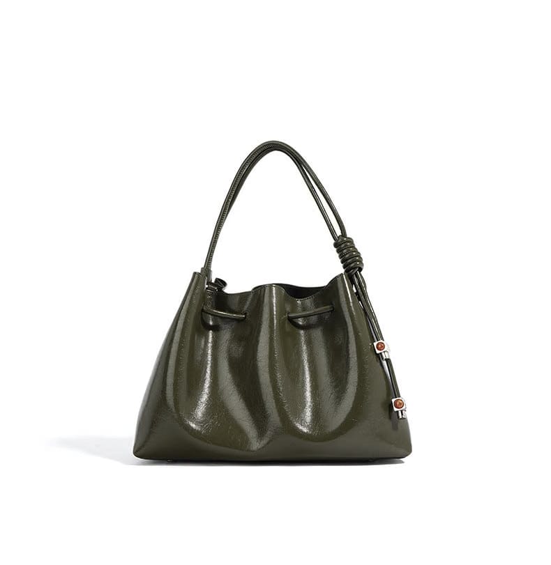 Terra - Ladies Leather Satchel Bag | Black