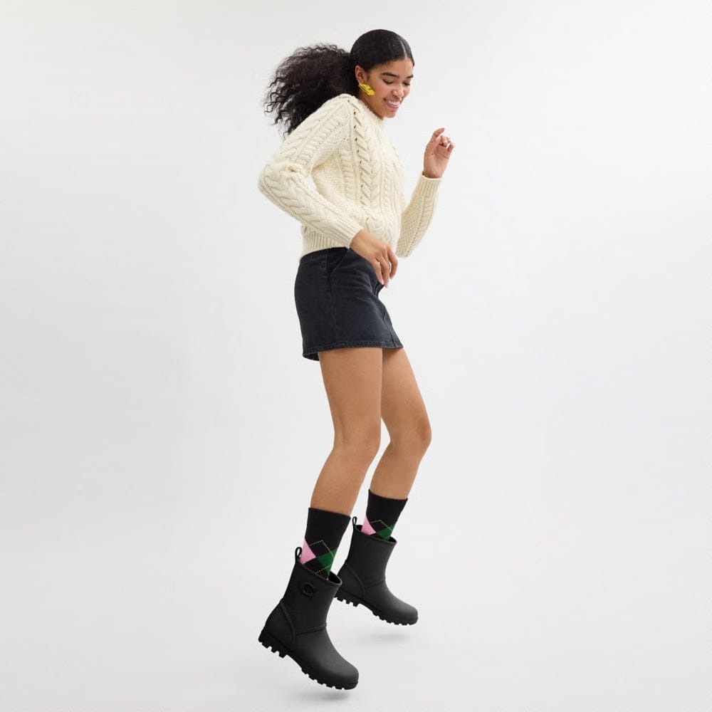 Women's Coach Ryder Rainboot Black