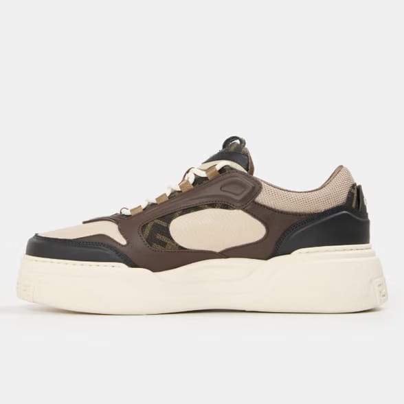 FENDI Force Low Trainers 'Black/Latte'