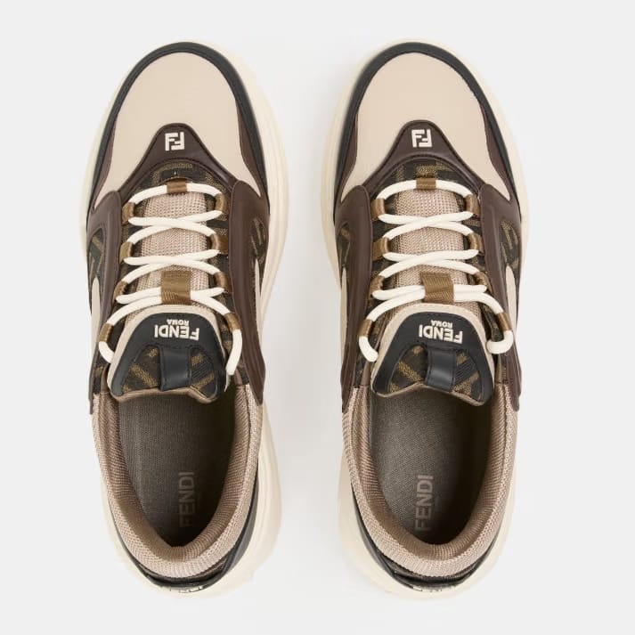 FENDI Force Low Trainers 'Black/Latte'