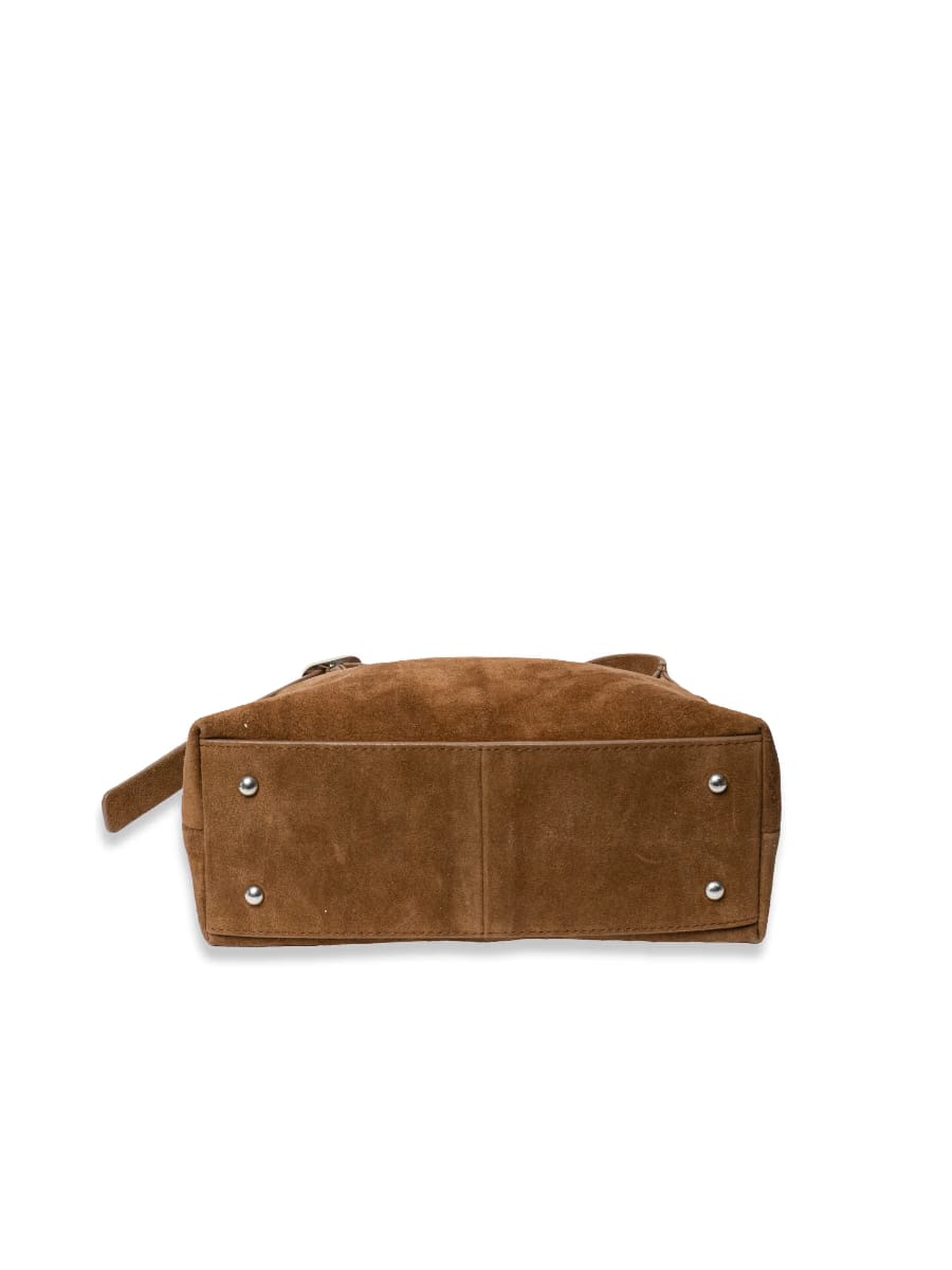 Camille -Ladies suede leather hobo bag, Tan