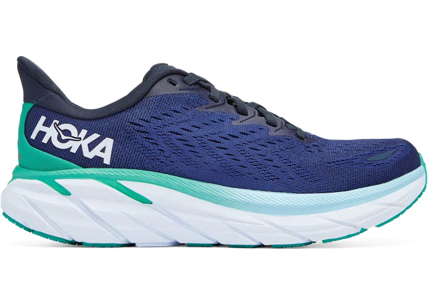 Hoka One One Clifton 8 Outer Space Bellweather Blue Womens