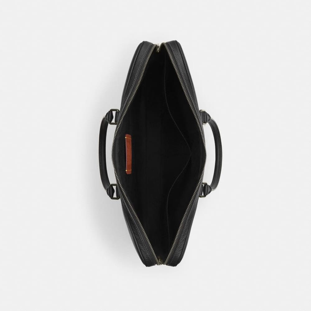 Coach Ethan Large Brief Gunmetal Black