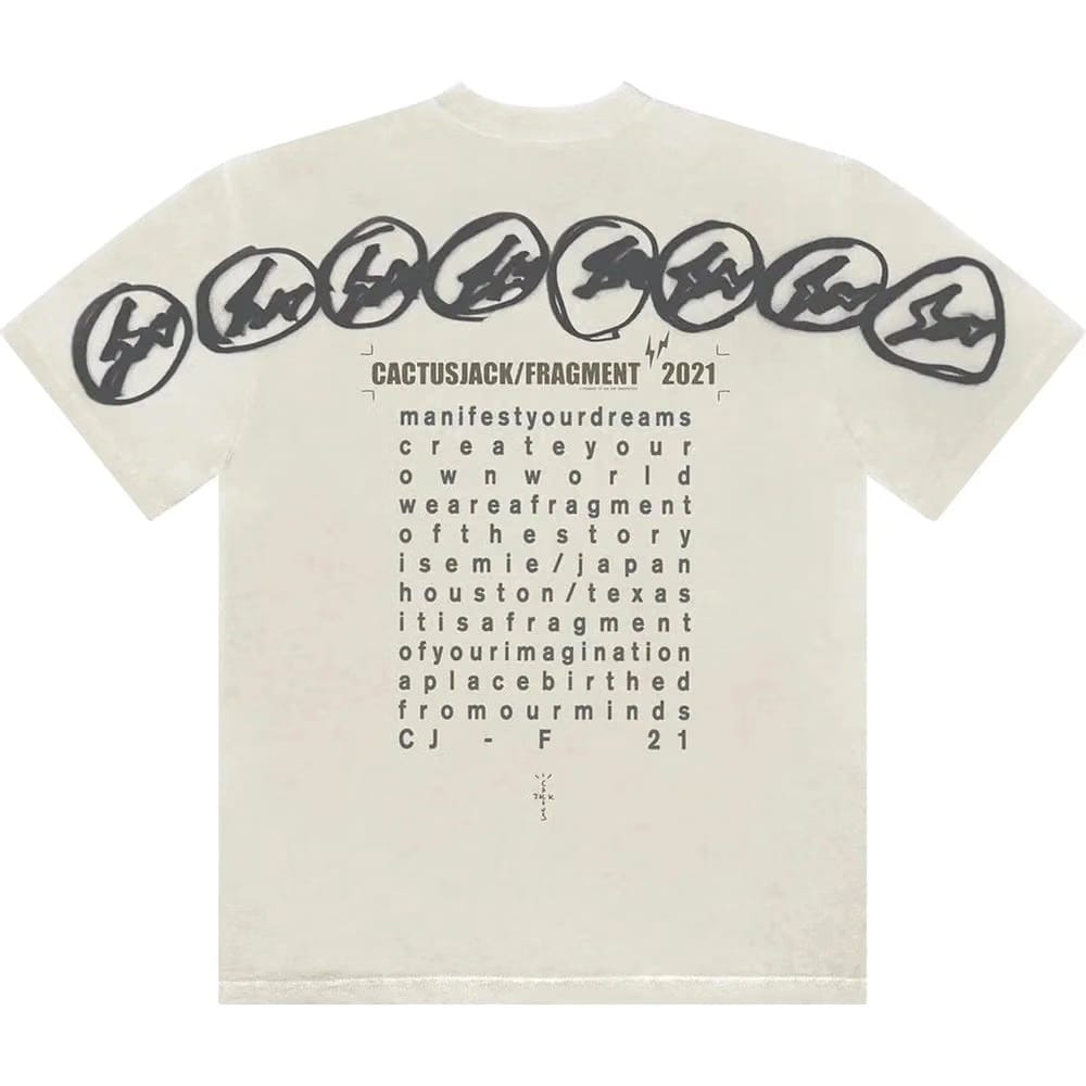 Cactus Jack by Travis Scott For Fragment Manifest Tee "White"