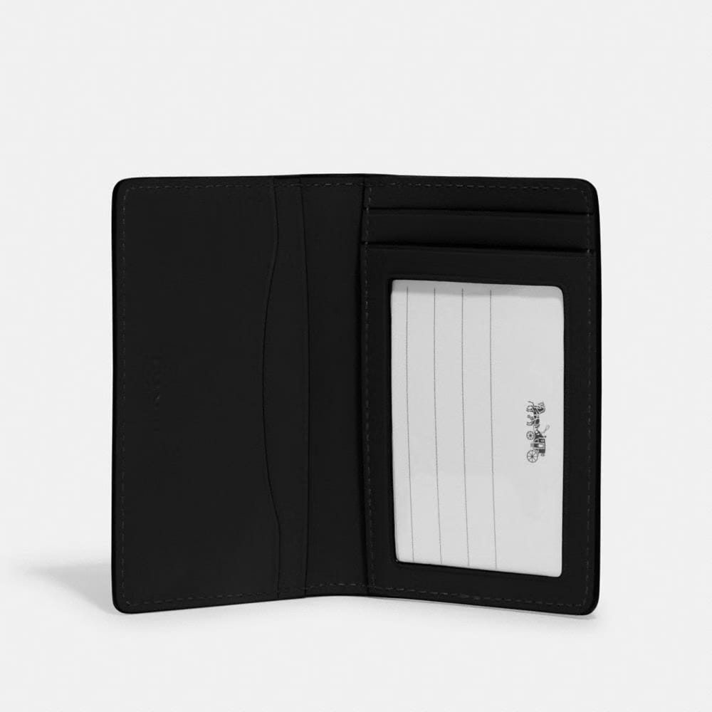 Coach Id Wallet Gunmetal Black