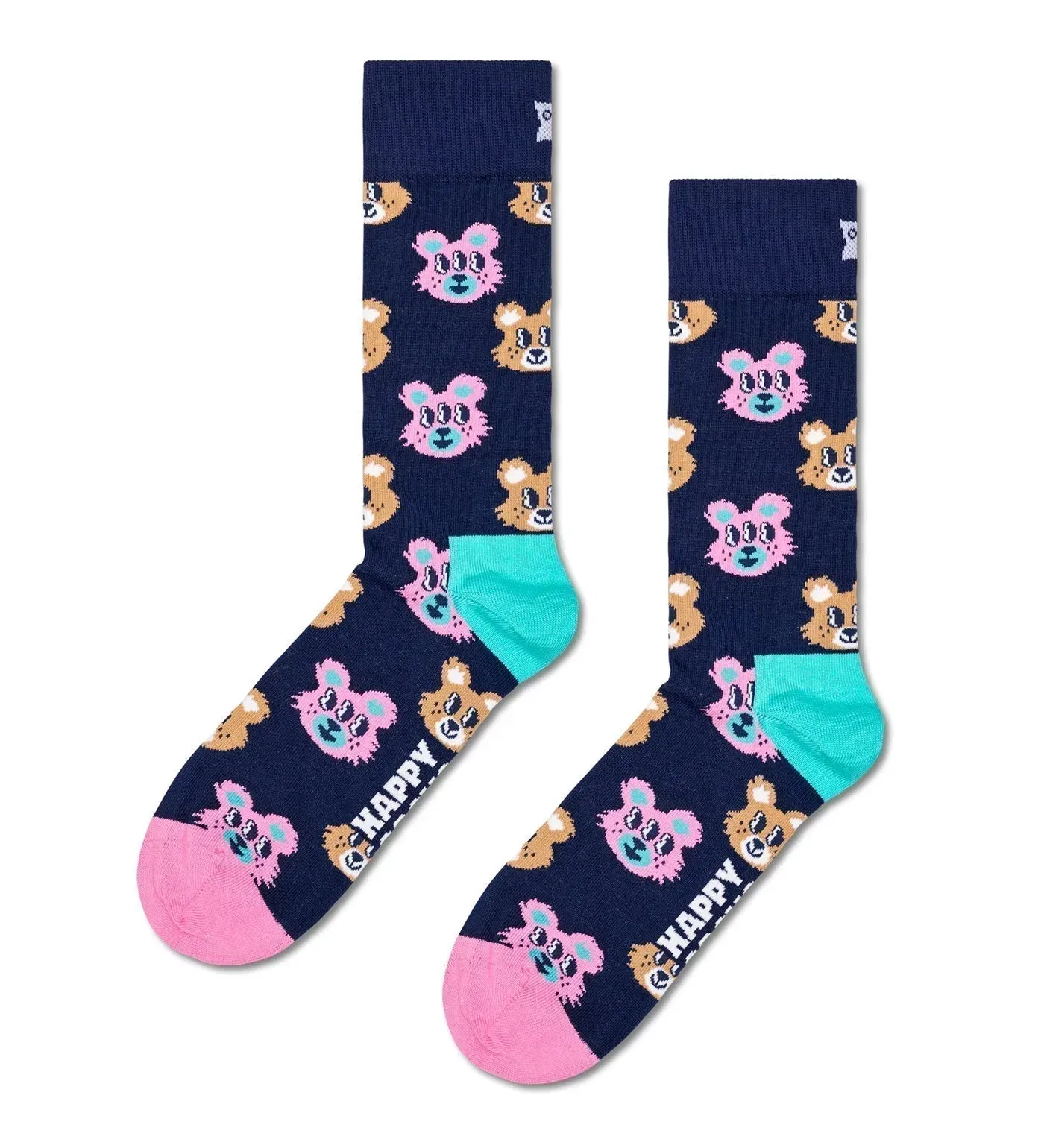 Happy Socks Unisex 4-Pack Happy In Wonderland Crew Length Socks Gift Set for Women and Men