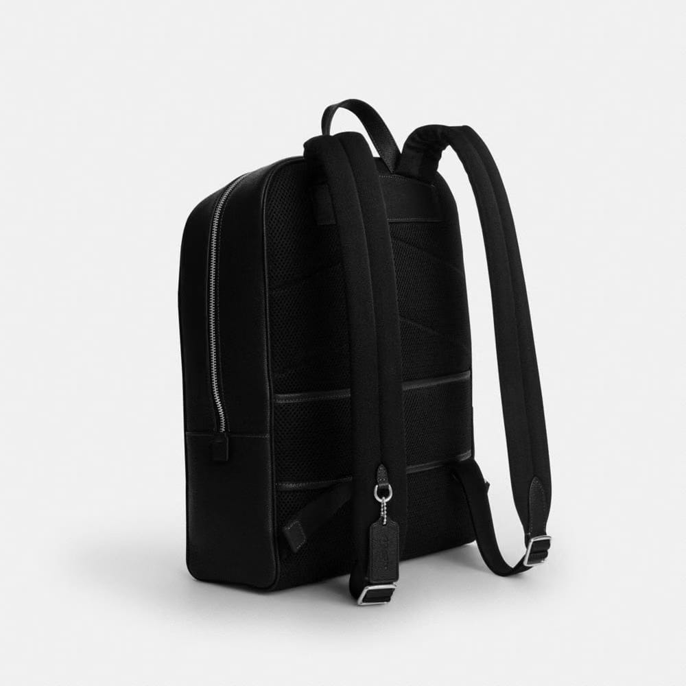 Coach Aiden Backpack Silver Black