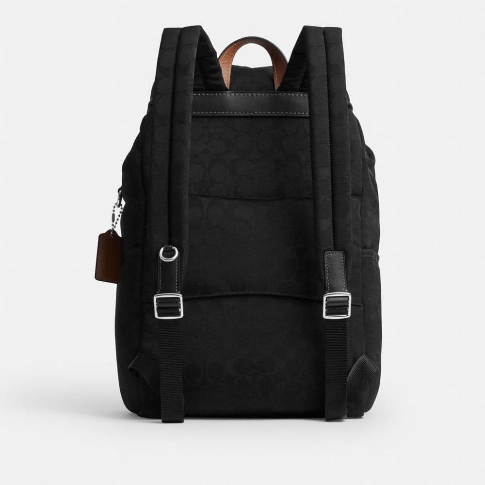 Coach Logan Backpack In Signature Nylon Black