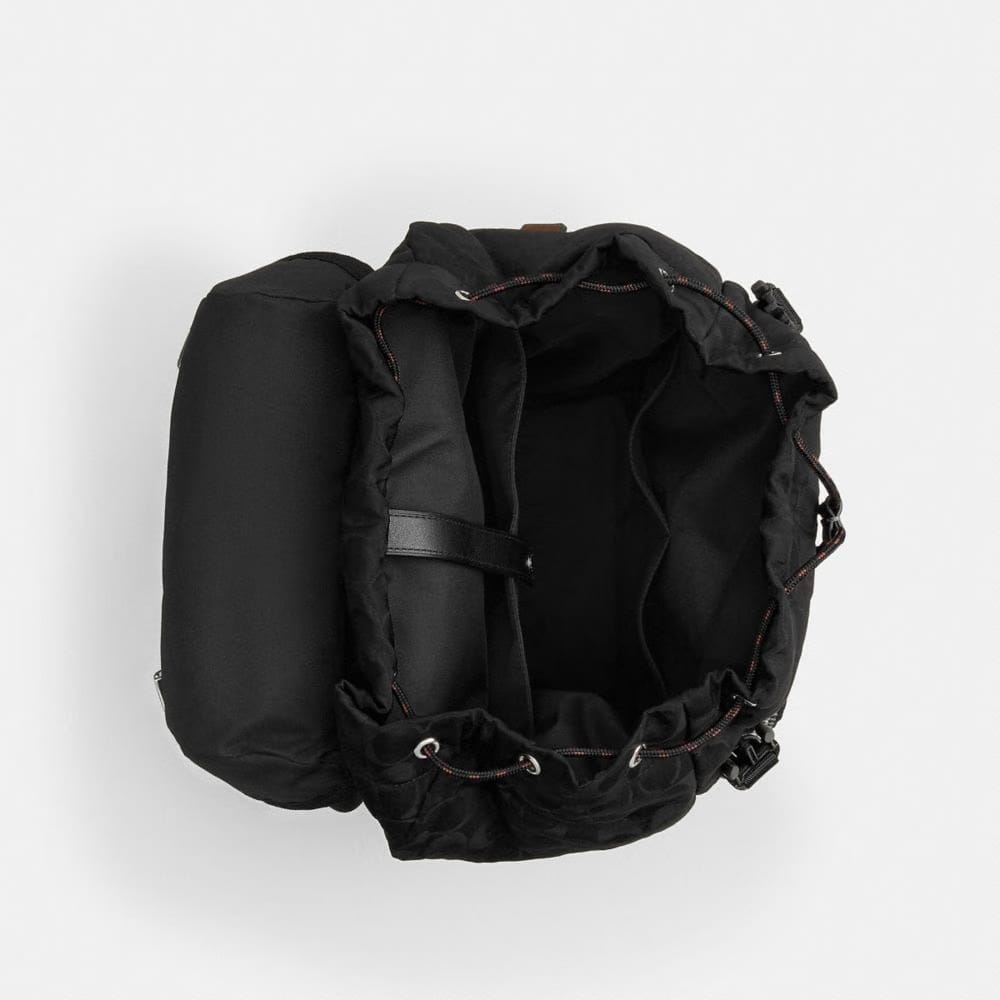 Coach Logan Backpack In Signature Nylon Black