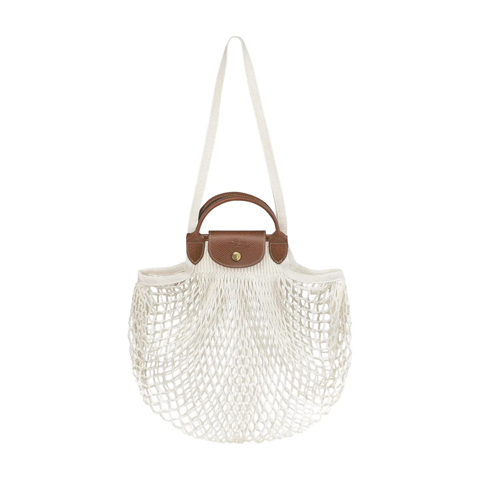 Longchamp Le Pliage Filet L Mesh bag Ecru