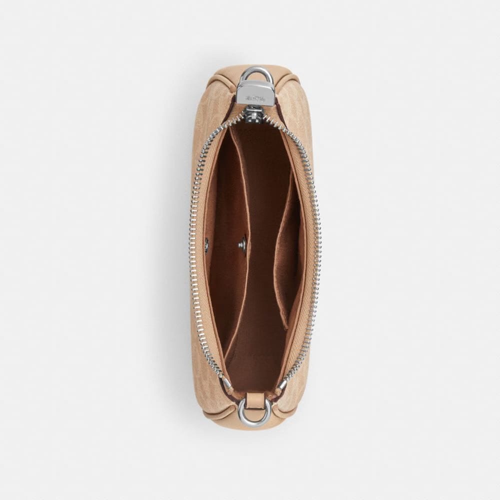 Coach Teri Mini Crossbody Bag In Signature Canvas Gold Tan Brown