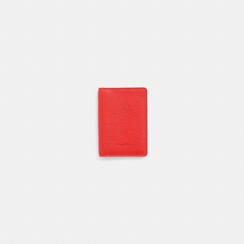 Coach Restored Card Wallet Electric Coral Electric Red