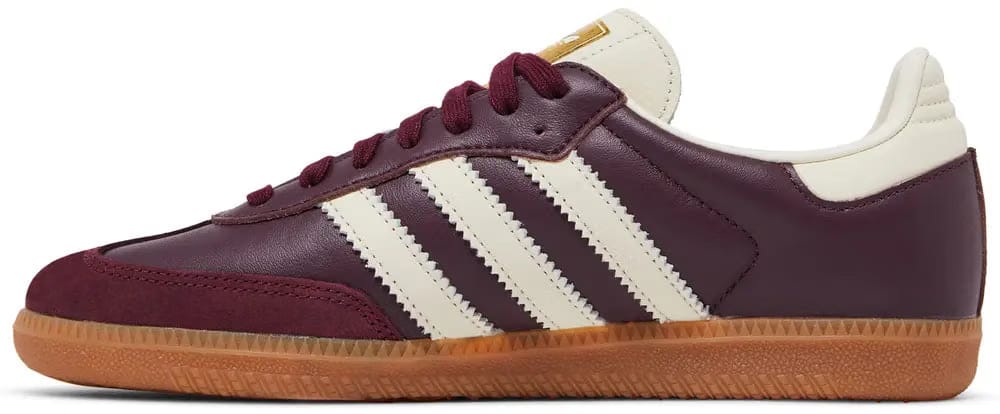 Adidas Samba OG Maroon Gold Metallic (W)