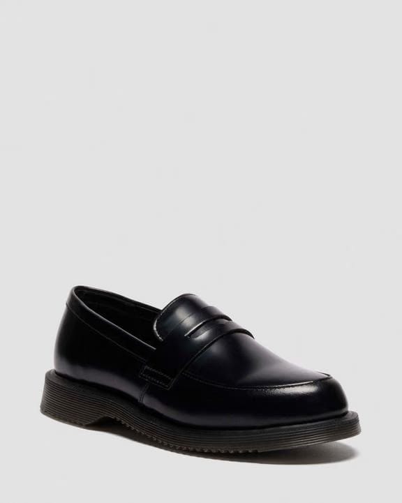 Dr Martens Temara Polished Smooth Leather Loafers - Black