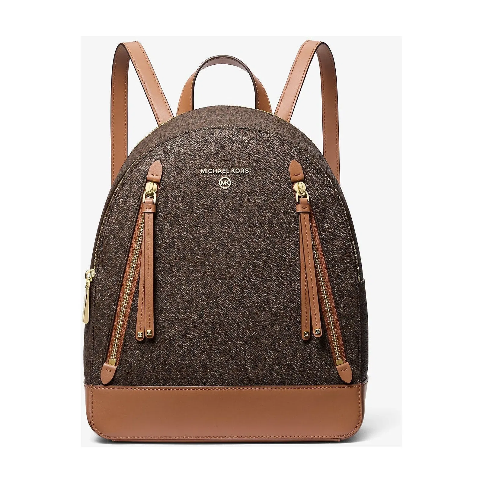Michael Kors Brooklyn Medium Logo Backpack Brn-Acorn