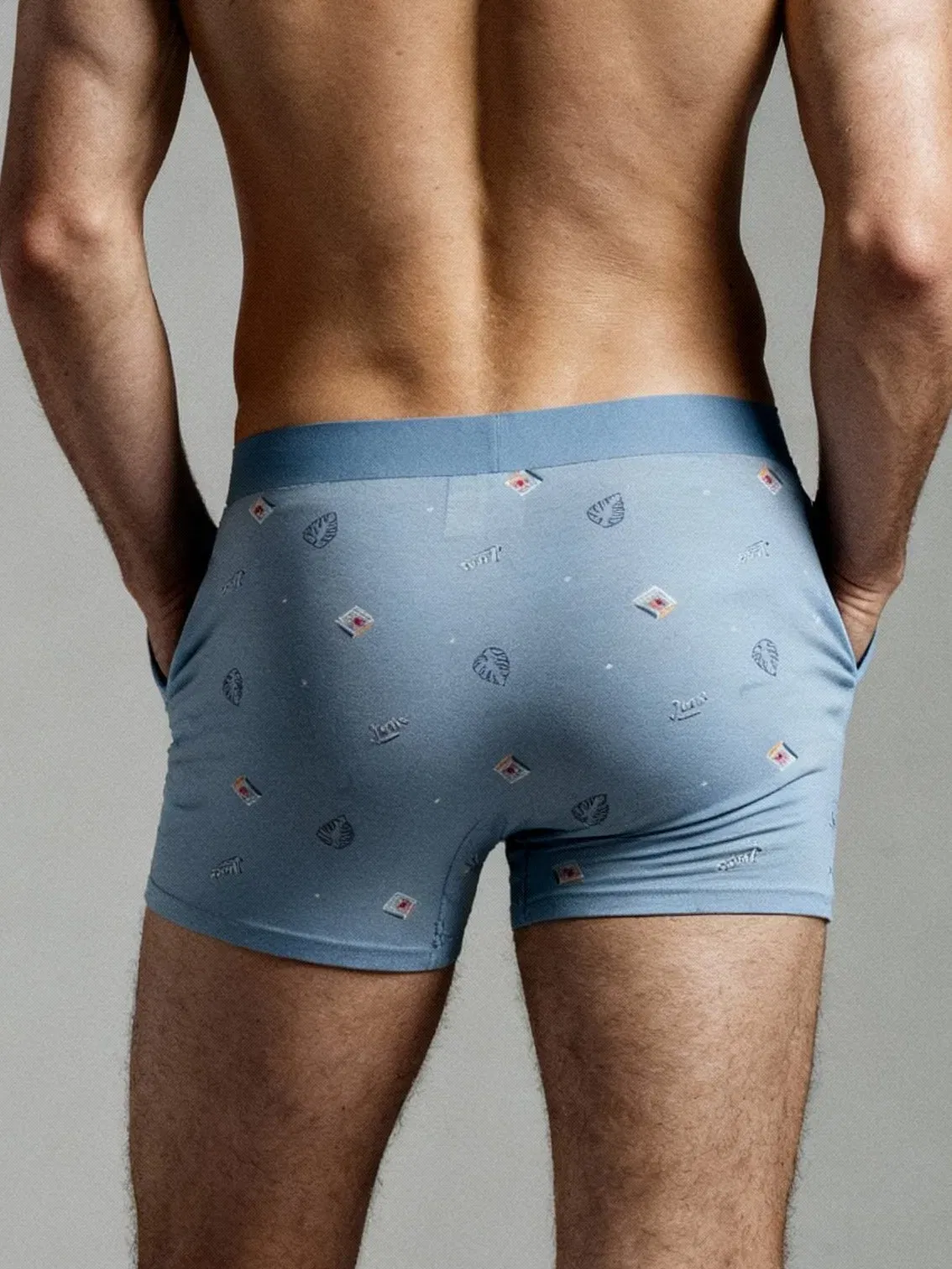 Men V Walk Match Stick printed Luxury Elastic Trunk by Manaca