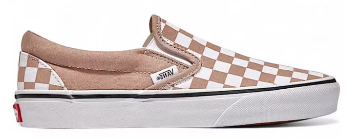 Vans Classic Slip-On Checkerboard Warm Taupe Brown White