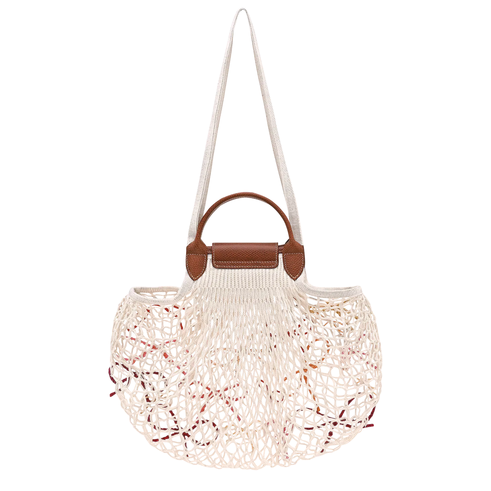Longchamp Le Pliage Collection L Mesh bag Ecru