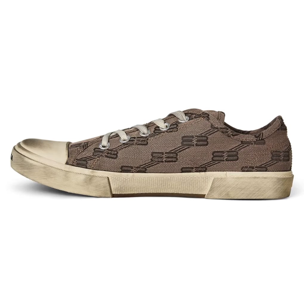 BALENCIAGA  Paris Monogram Low Trainers grey/brown