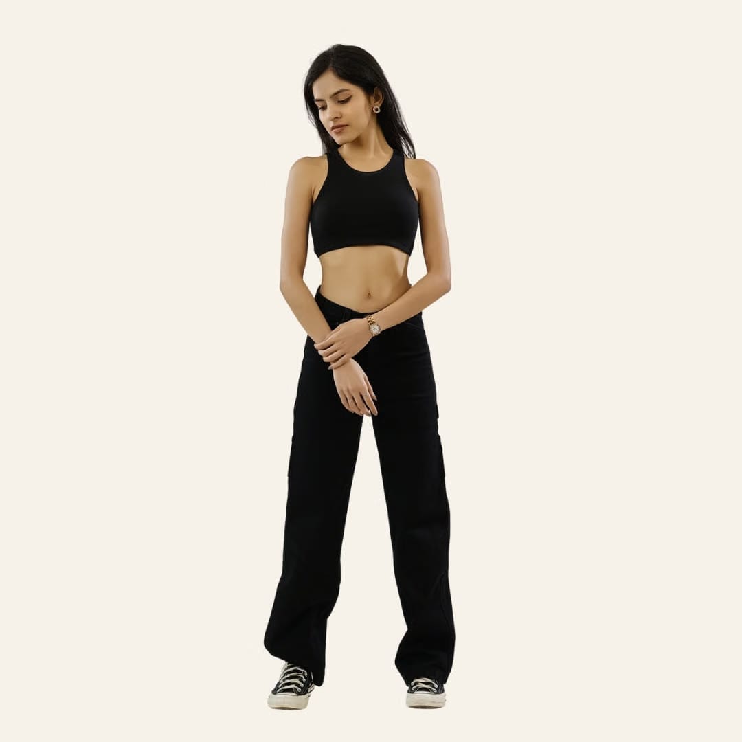 Women's Black Jeans - Gold Rush