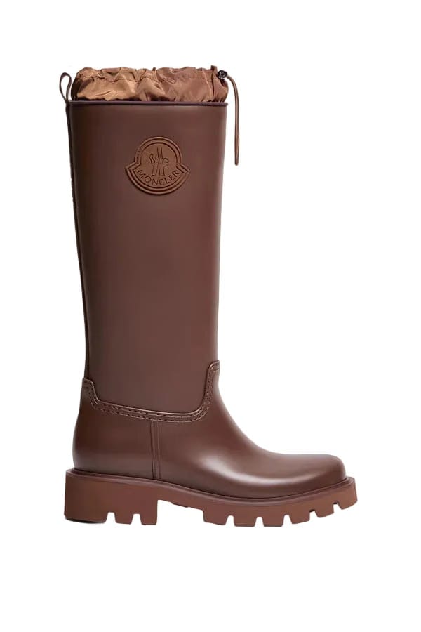 Moncler Kickstream High Rain Boots Brown