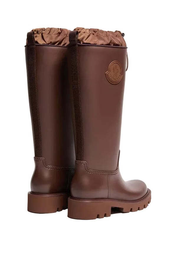 Moncler Kickstream High Rain Boots Brown