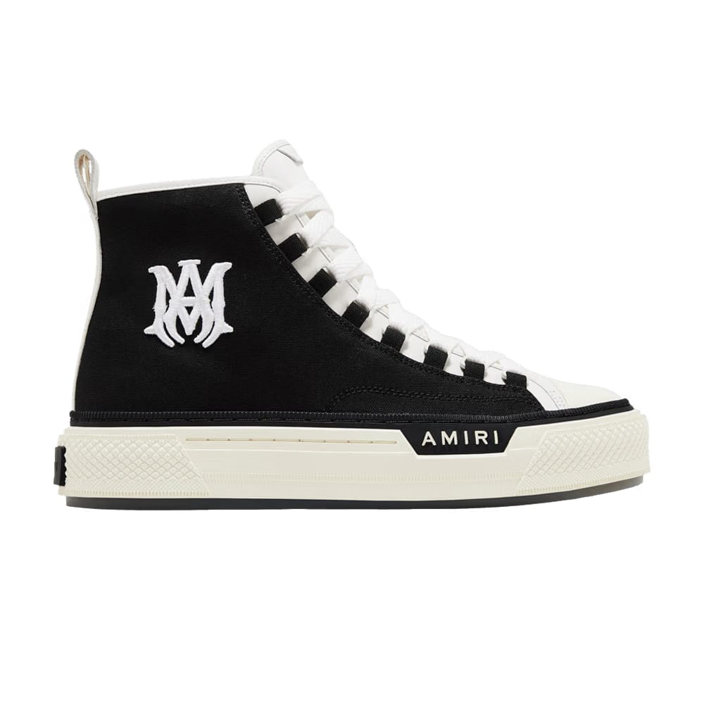 Amiri M.A. Logo Court High Black White