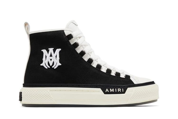 Amiri M.A. Logo Court High Black White