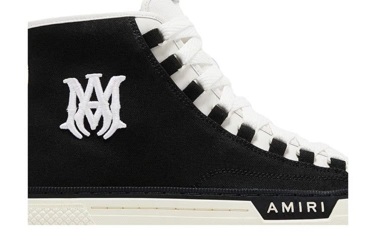 Amiri M.A. Logo Court High Black White