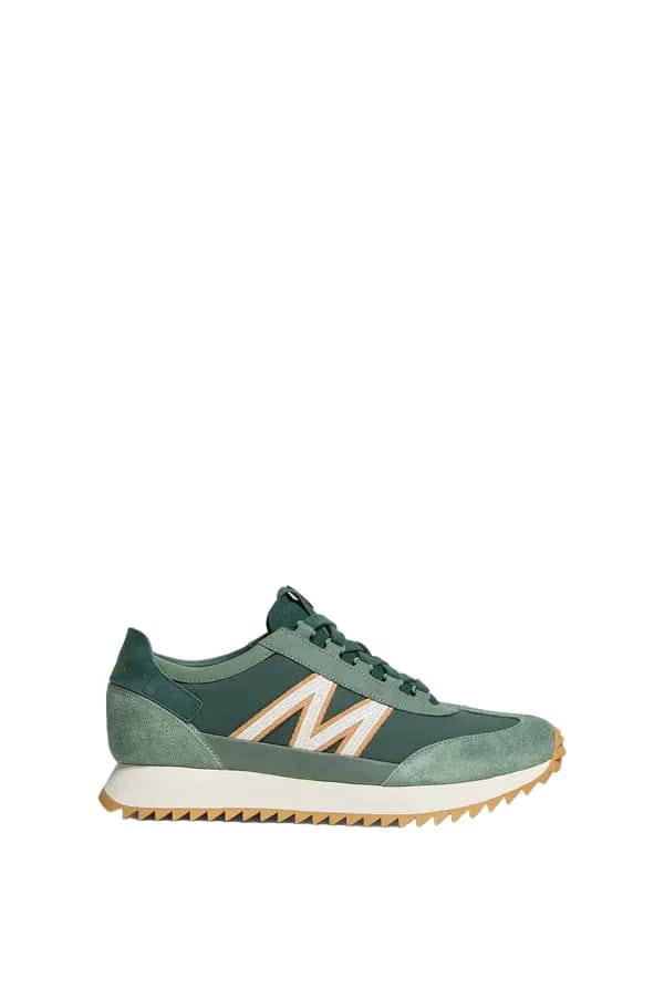 Moncler Pacey2 Suede & Nubuck Sneakers Green