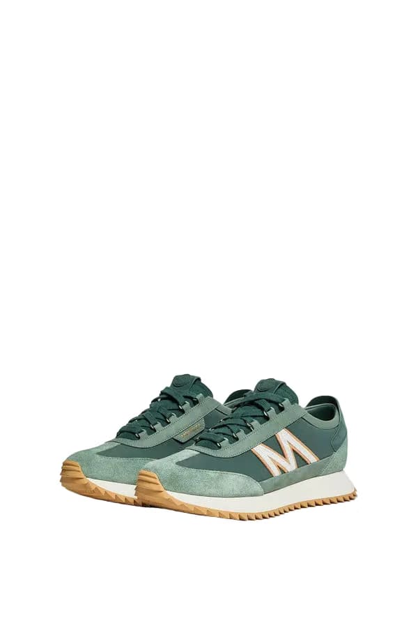 Moncler Pacey2 Suede & Nubuck Sneakers Green