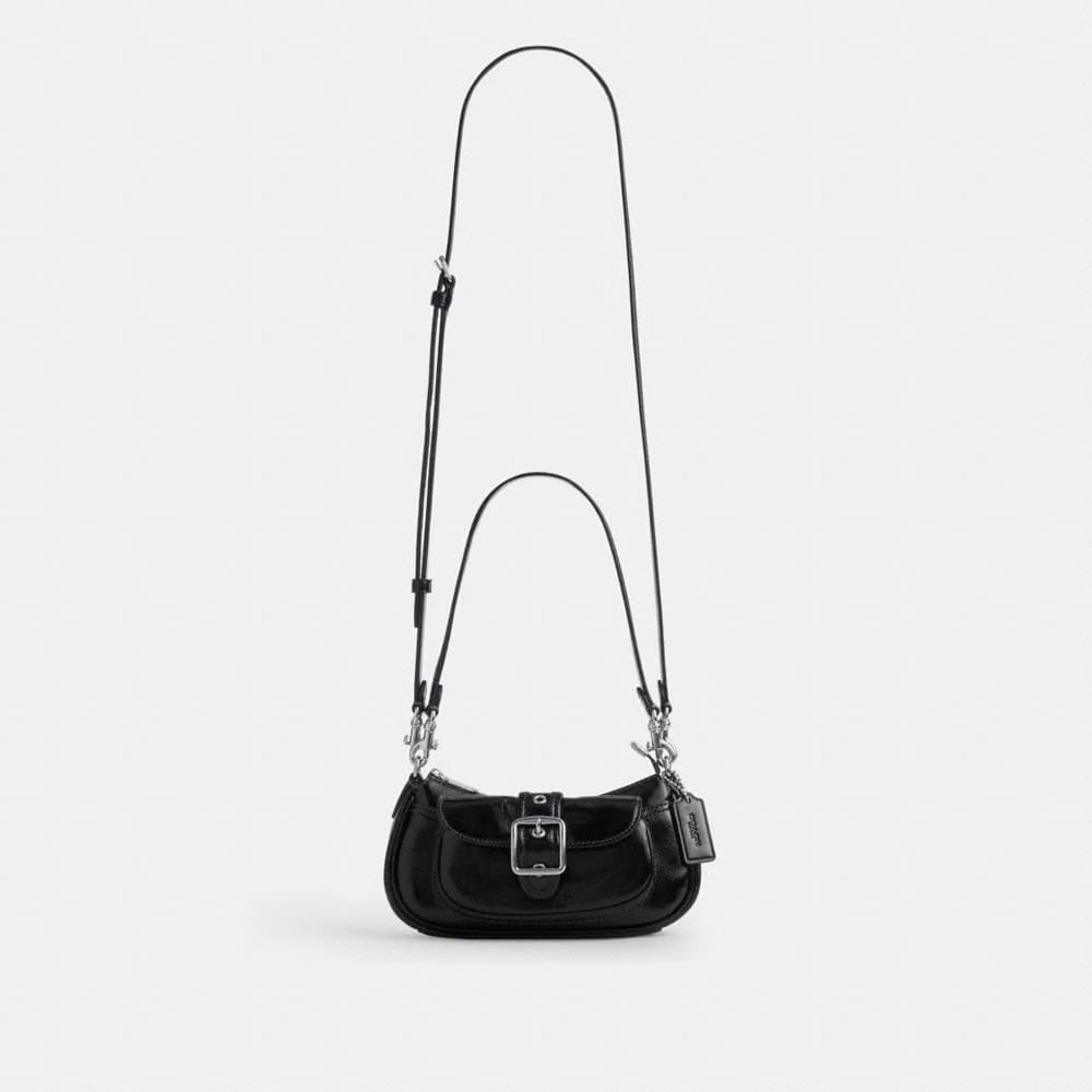 Coach Ashton Mini Shoulder Bag Silver Black
