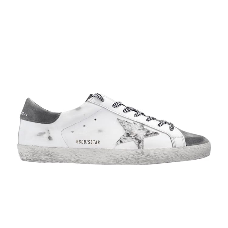 Golden Goose Superstar White Grey Python