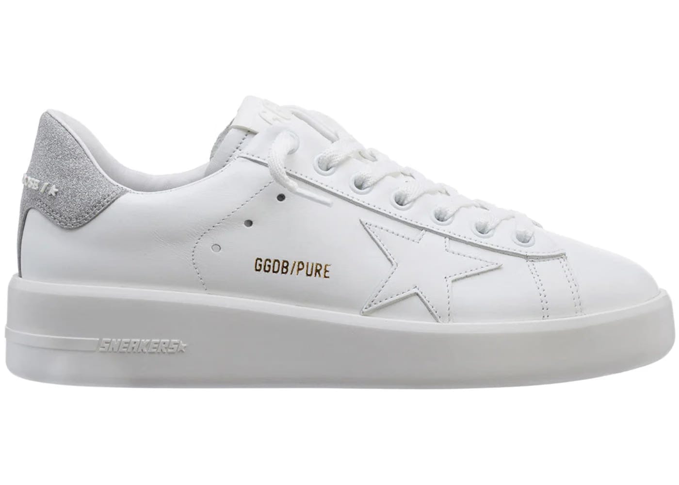 Golden Goose Purestar White Silver Womens