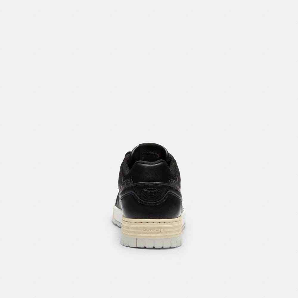 Women's Coach Soho Sneaker With Signature Canvas Charcoal Black