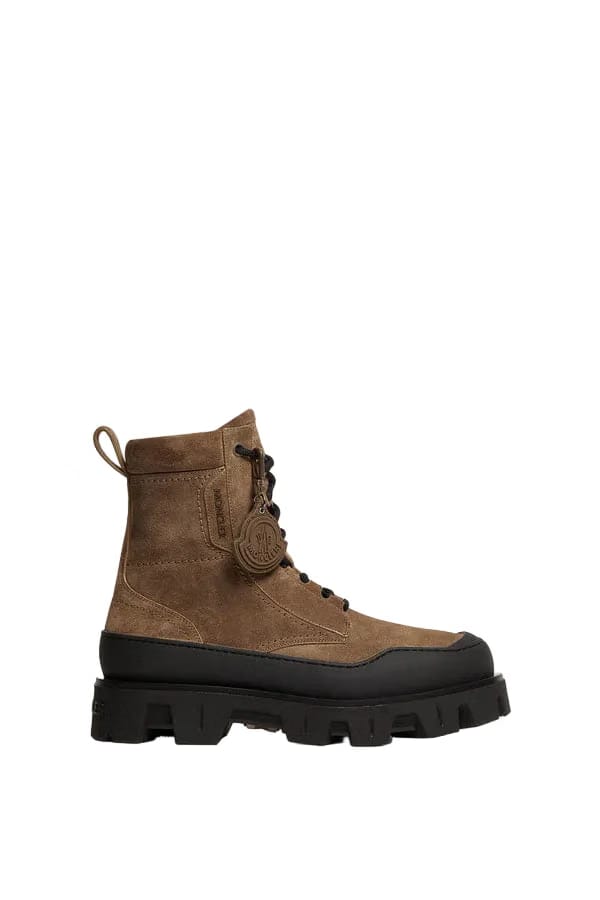 Moncler Peak Path Suede Lace-Up Boots Dark Brown