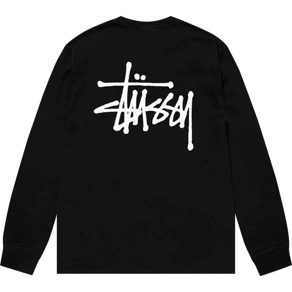 Stussy Basic Long-Sleeve Tee 'Black'