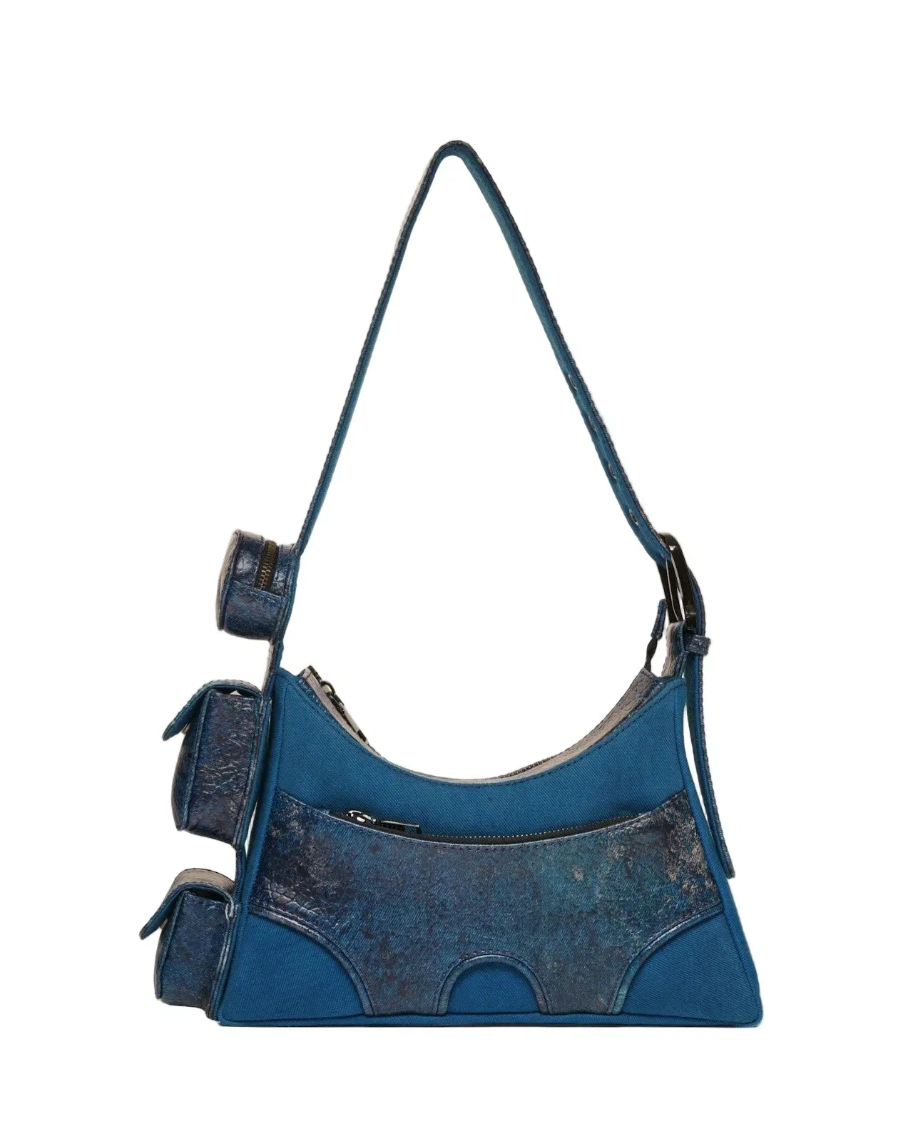 Muddled 3 Pocket Cargo Bag (Small) - Cracked Indigo
