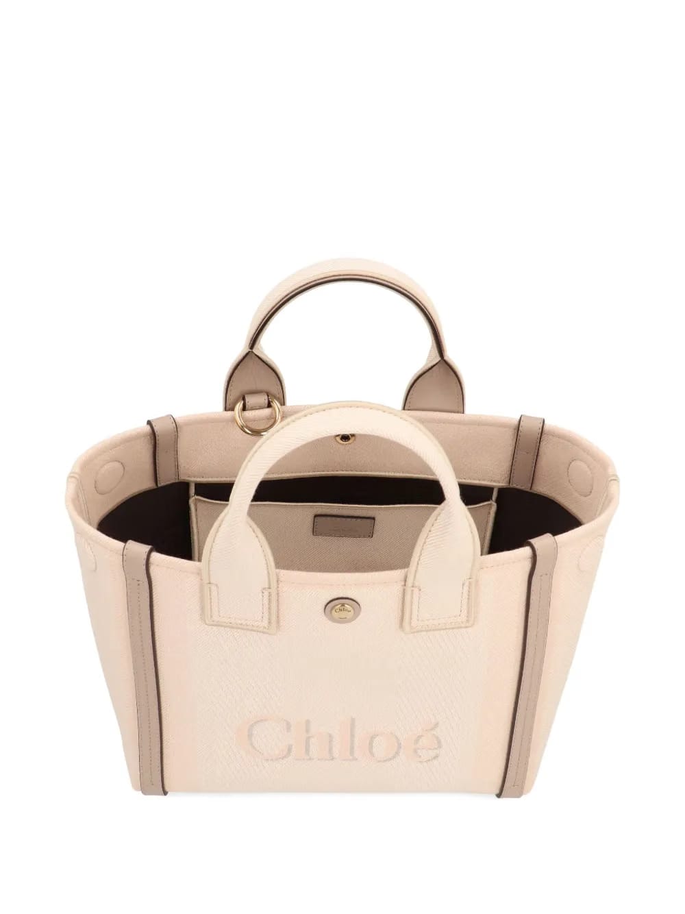 small Carry logo-embossed canvas tote bag