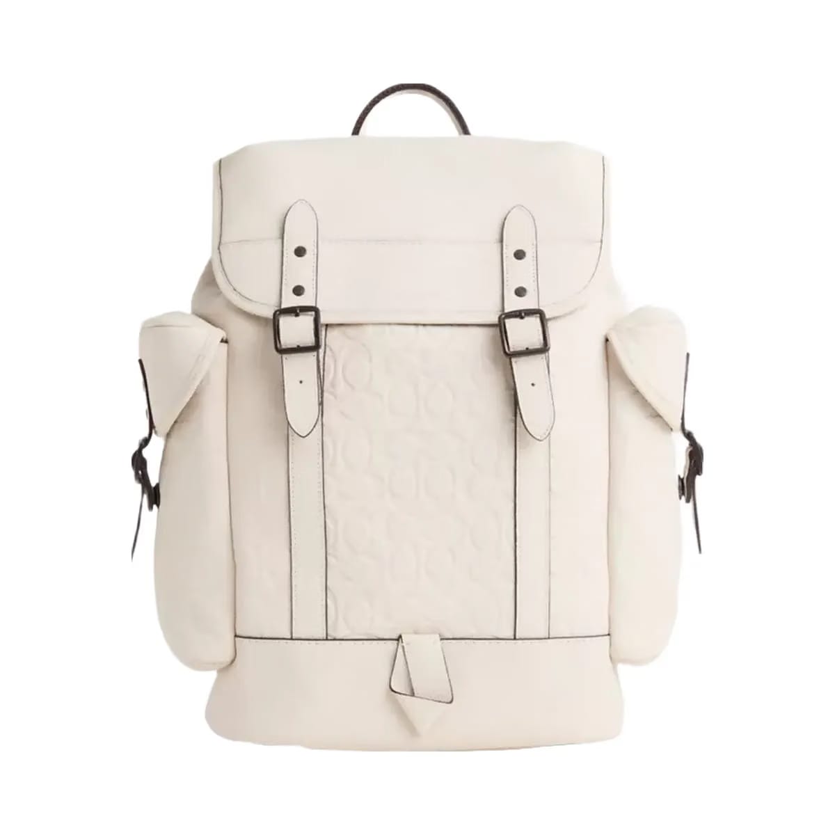 Coach Restored Hitch Backpack In Signature Leather Chalk