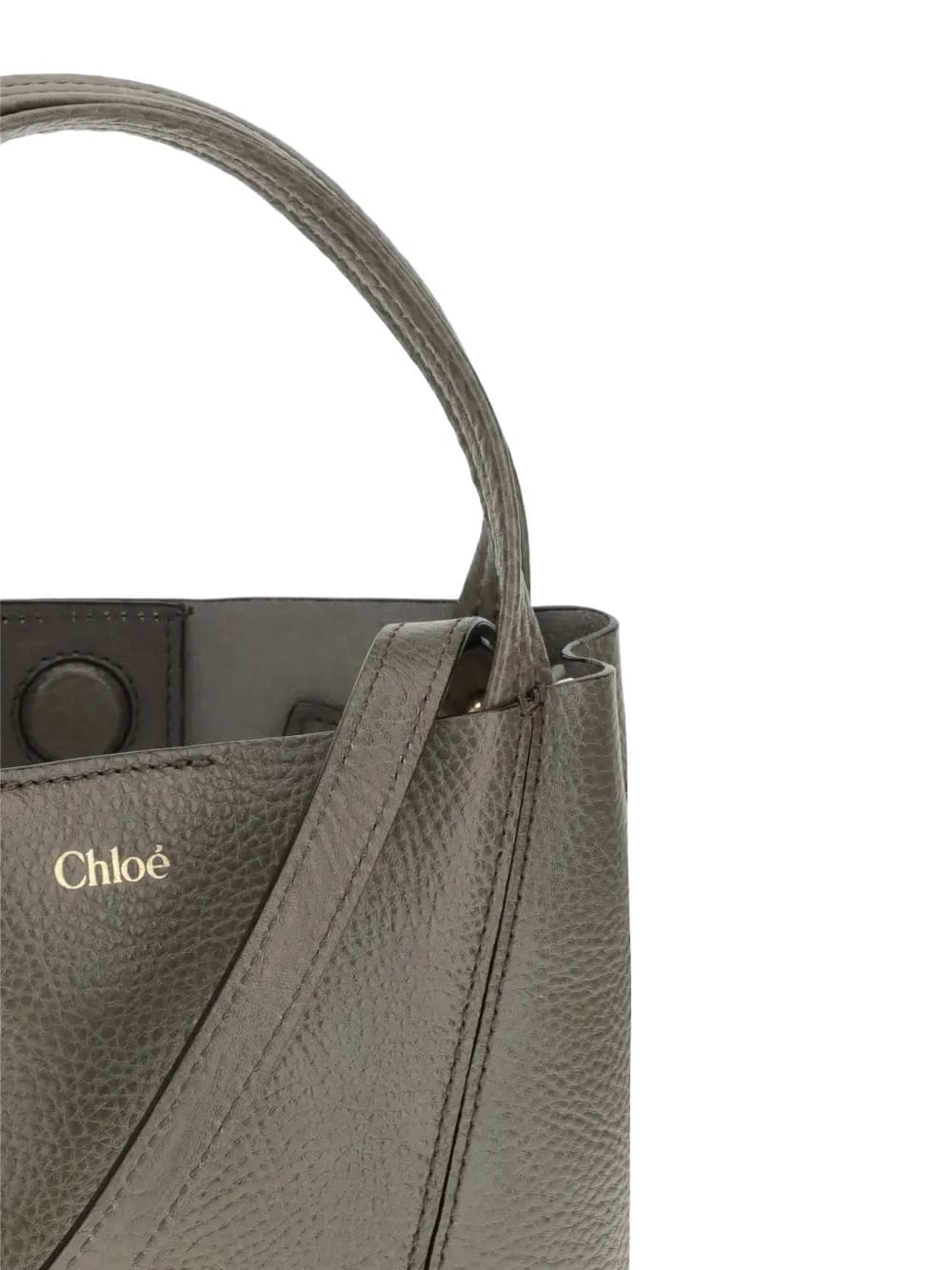 leather chain-detail shoulder bag