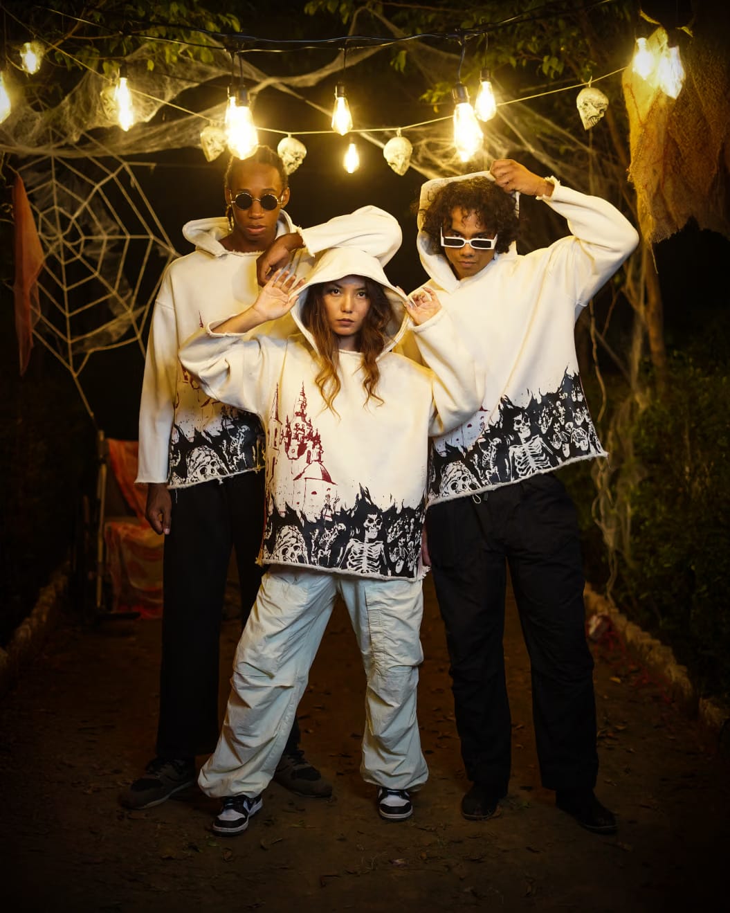 FLWD - Infernal White Oversized Hoodie