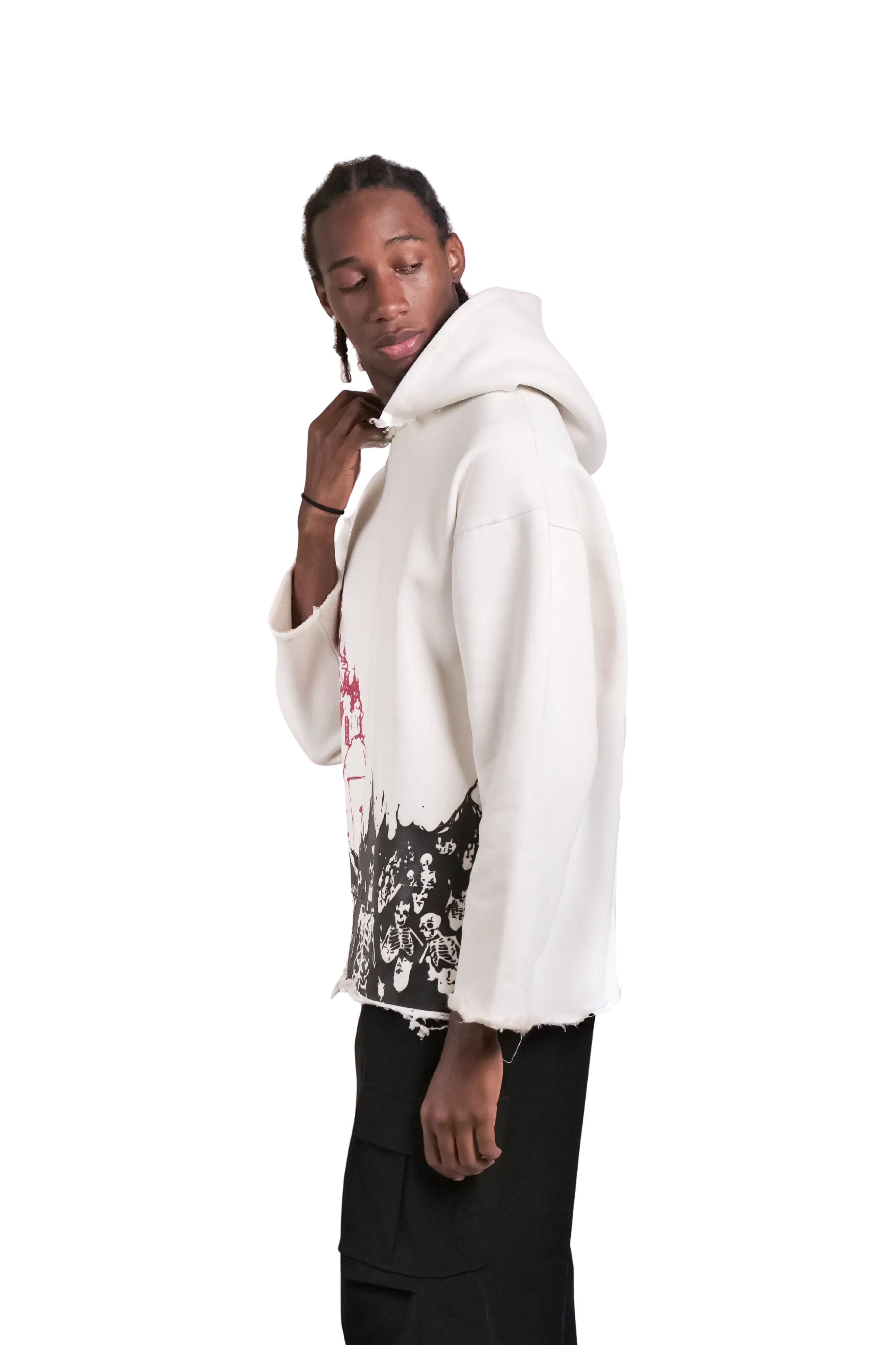 FLWD - Infernal White Oversized Hoodie