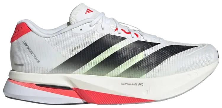 Adidas adizero Boston 13 White Black Lucid Red