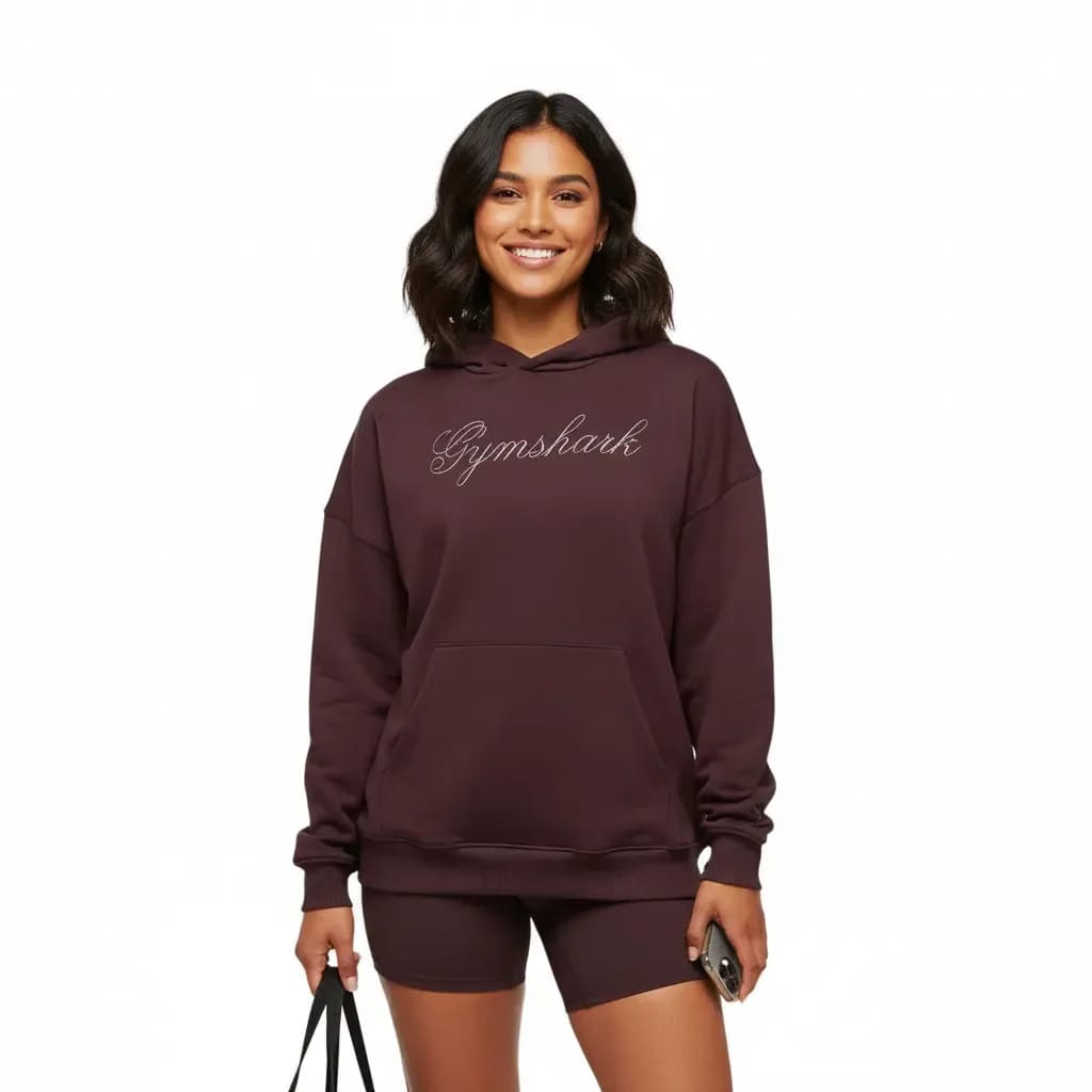 Gymshark All Seasons Graphic Hoodie - GS Cherry Purple
