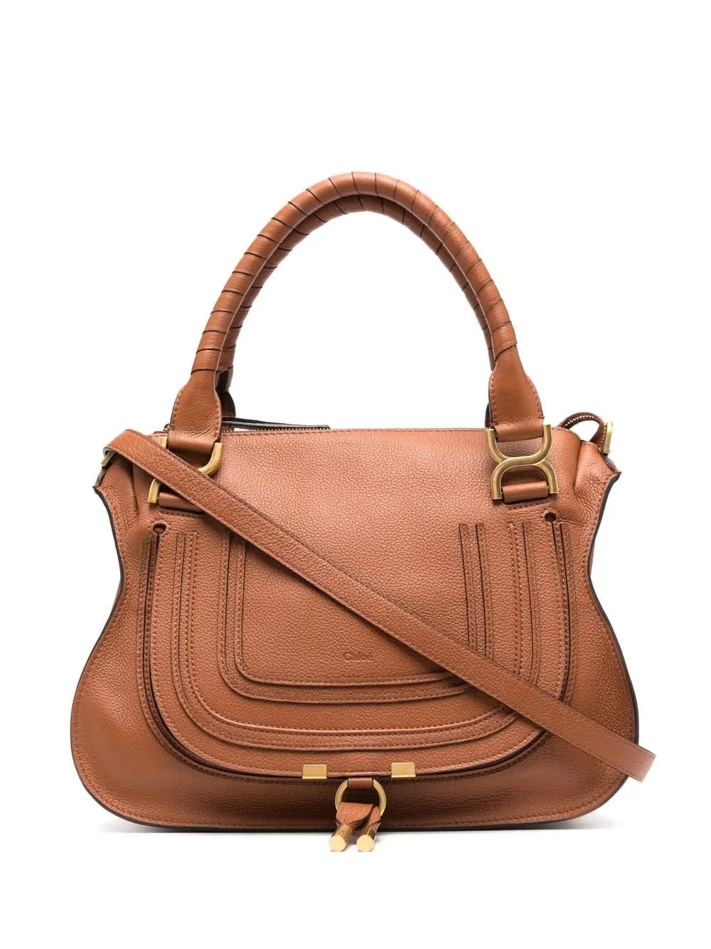 Marcie grained-leather tote bag