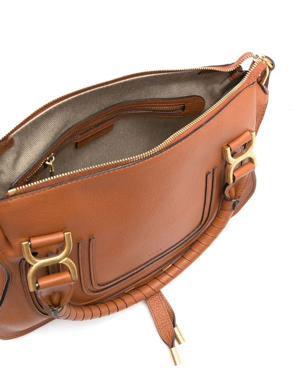 Marcie grained-leather tote bag